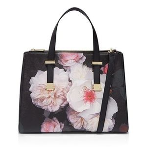 Ted Baker London Abeliaa Chelsea Print Floral Large Satchel Purse Handbag Bag